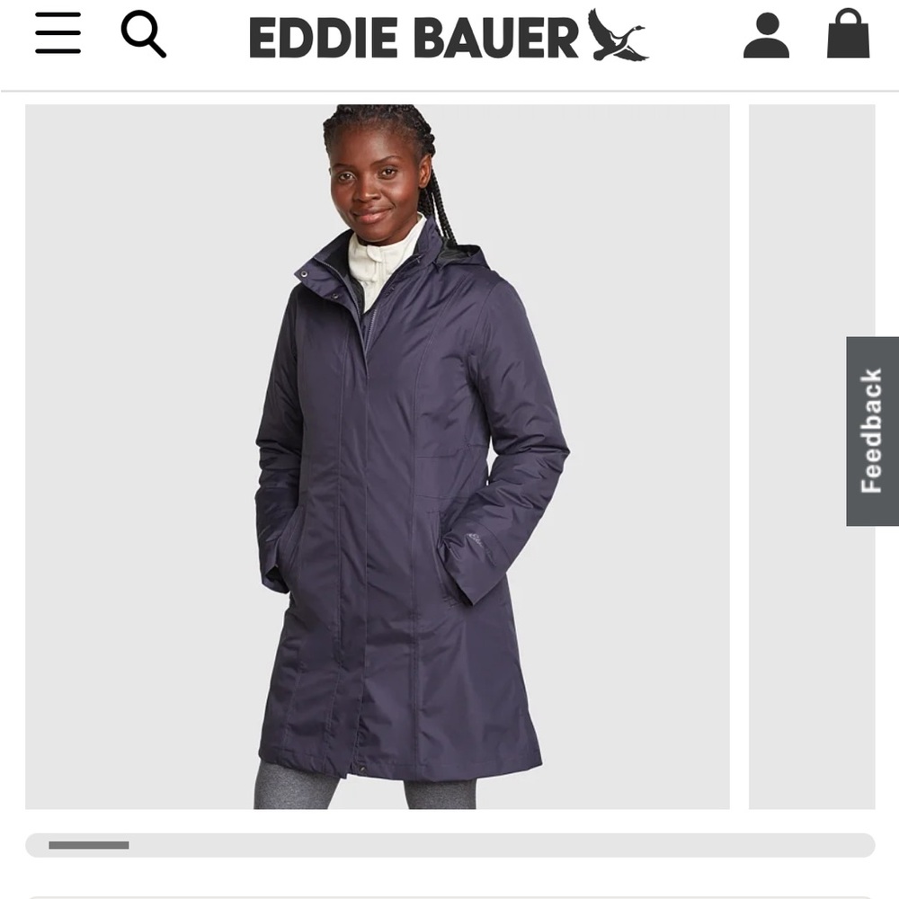 Eddie Bauer Girl on the Go insulated trench